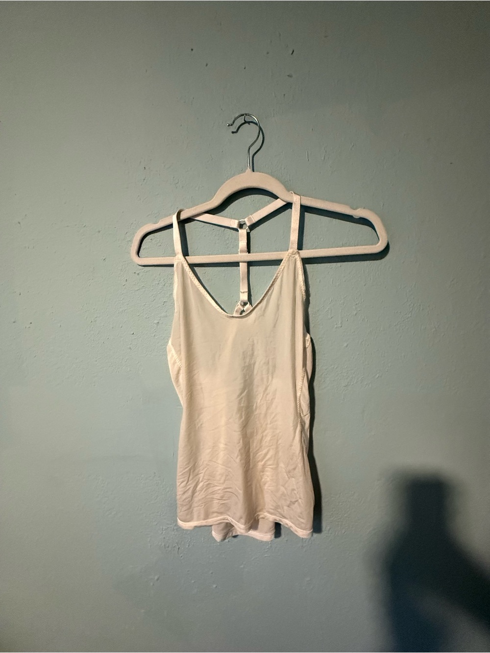 Lululemon White Strappy Women's Tank Top - Lightweight Layering Camisole